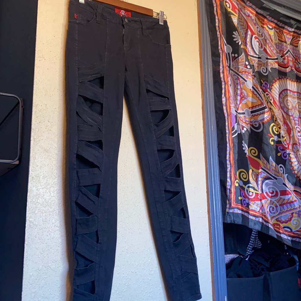Royal Bones Black Z Cut Jeans size 5.